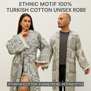 Unisex Kimono Jacket – Handcrafted Organic Cotton Ethnic Robe